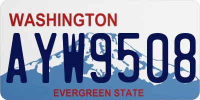 WA license plate AYW9508