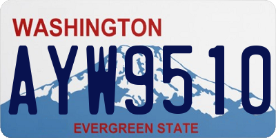 WA license plate AYW9510