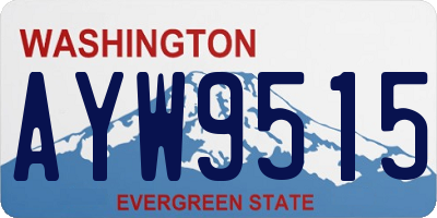 WA license plate AYW9515