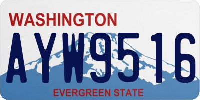 WA license plate AYW9516