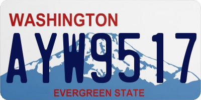 WA license plate AYW9517