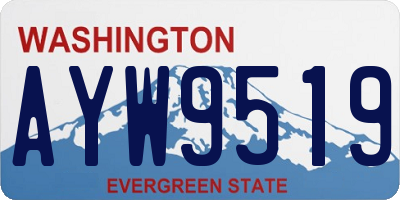 WA license plate AYW9519