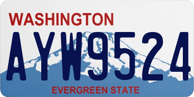 WA license plate AYW9524