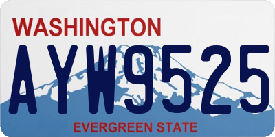 WA license plate AYW9525