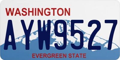 WA license plate AYW9527