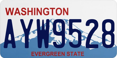 WA license plate AYW9528