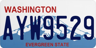 WA license plate AYW9529