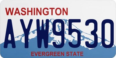 WA license plate AYW9530