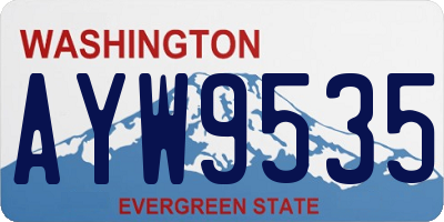 WA license plate AYW9535