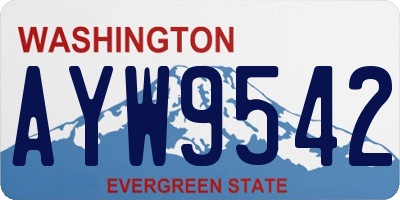 WA license plate AYW9542