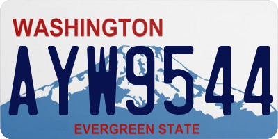 WA license plate AYW9544