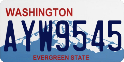 WA license plate AYW9545