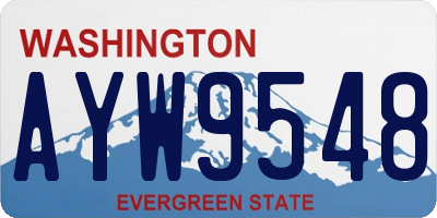 WA license plate AYW9548