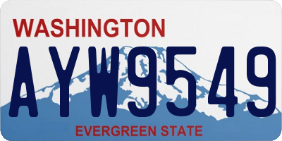 WA license plate AYW9549