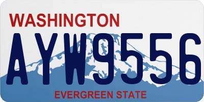 WA license plate AYW9556