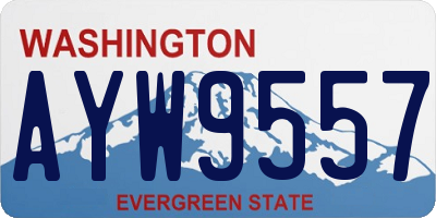 WA license plate AYW9557