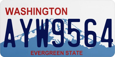 WA license plate AYW9564