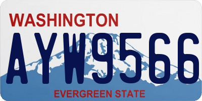 WA license plate AYW9566