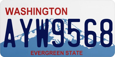 WA license plate AYW9568