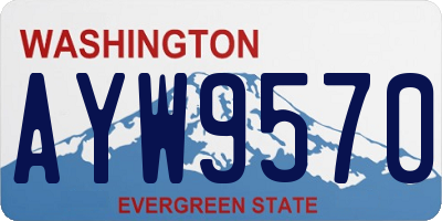 WA license plate AYW9570