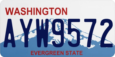 WA license plate AYW9572