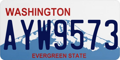 WA license plate AYW9573