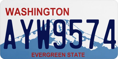 WA license plate AYW9574