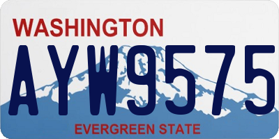 WA license plate AYW9575