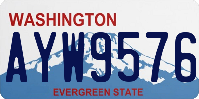 WA license plate AYW9576