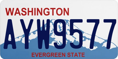 WA license plate AYW9577