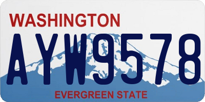 WA license plate AYW9578