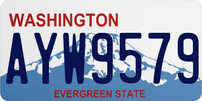 WA license plate AYW9579