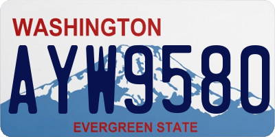 WA license plate AYW9580