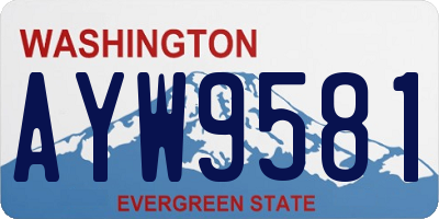 WA license plate AYW9581