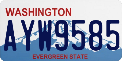 WA license plate AYW9585