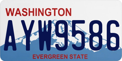 WA license plate AYW9586