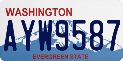 WA license plate AYW9587