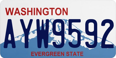 WA license plate AYW9592