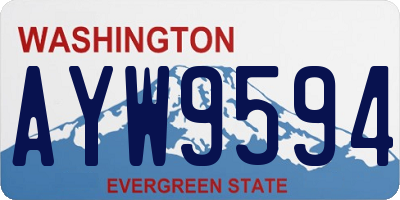 WA license plate AYW9594