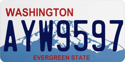 WA license plate AYW9597