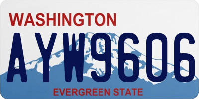 WA license plate AYW9606