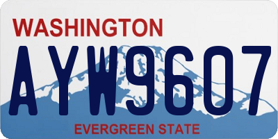 WA license plate AYW9607