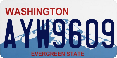 WA license plate AYW9609