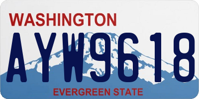 WA license plate AYW9618