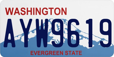 WA license plate AYW9619