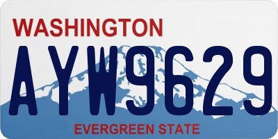 WA license plate AYW9629