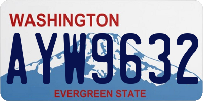 WA license plate AYW9632