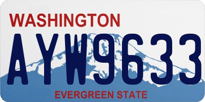 WA license plate AYW9633