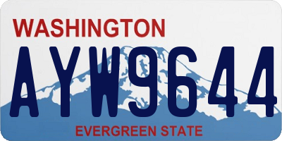 WA license plate AYW9644