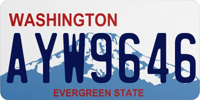 WA license plate AYW9646